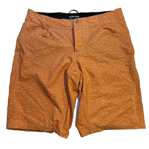 Dakine Shorts Men's Size L Large Orange Hoof Print Active Hiking Shorts - Picture 1 of 5